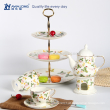 Chá de estilo Inglês conjuntos de xícara de chá de porcelana china e pote